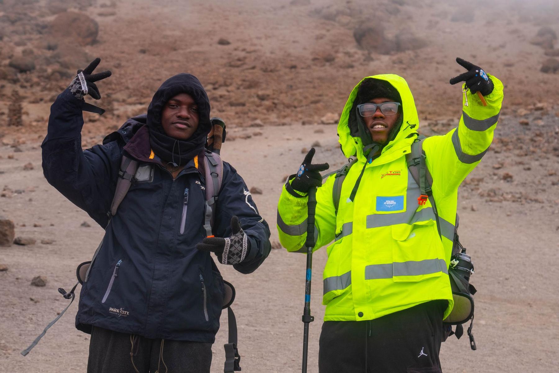 A Tanzanian mountain guide on the trail