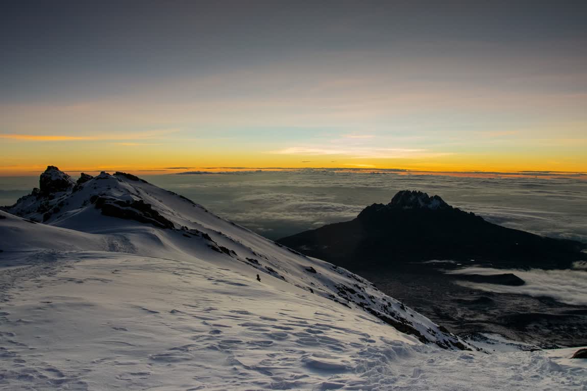 Kilimanjaro summit at sunrise